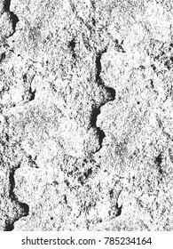 Distressed overlay texture of cracked concrete, stone or asphalt. grunge background. abstract halftone vector illustration