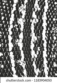 Distressed overlay texture of crocodile or snake skin leather, grunge vector background.