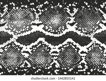 Distressed overlay texture of crocodile or snake skin leather, grunge background. abstract halftone vector illustration