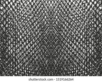 Distressed overlay texture of crocodile or snake skin leather, grunge background. abstract halftone vector illustration
