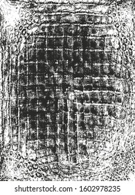 Distressed overlay texture of crocodile or snake skin leather, grunge background. abstract halftone vector illustration