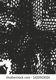 Distressed overlay texture of crocodile or snake skin leather, grunge background. abstract halftone vector illustration