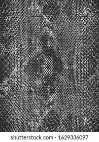 Distressed overlay texture of crocodile or snake skin leather, grunge background. abstract halftone vector illustration