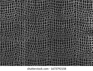 Distressed overlay texture of crocodile or snake skin leather, grunge background. abstract halftone vector illustration