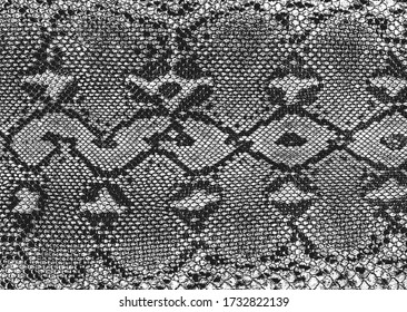 Distressed overlay texture of crocodile or snake skin leather, grunge background. abstract halftone vector illustration