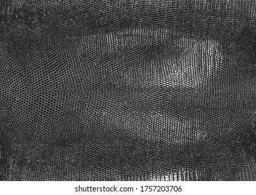 Distressed overlay texture of crocodile or snake skin leather, grunge background. abstract halftone vector illustration