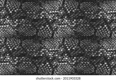 Distressed overlay texture of crocodile or snake skin leather, grunge background. abstract halftone vector illustration