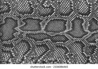 Distressed overlay texture of crocodile or snake skin leather, grunge background. abstract halftone vector illustration