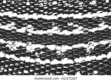 Distressed overlay texture of crocodile or snake skin leather, grunge vector background.
