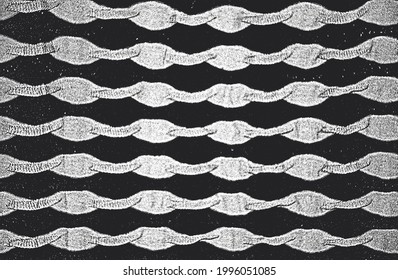 Distressed overlay texture of fabric. Textile with eastern geometric ornament. grunge background. abstract halftone vector illustration.