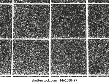 Distressed overlay texture of floor tiles. grunge background. abstract halftone vector illustration.