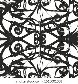 Distressed overlay texture of floor tiles. grunge background. abstract halftone vector illustration.