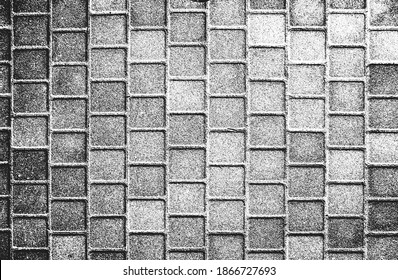 Distressed overlay texture of floor tiles. grunge background. abstract halftone vector illustration.
