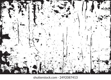 Distressed Overlay Textur Grunge Hintergrund Schwarz-Weiß Abstrakte Vektorgrafik mit Schmutztextur 