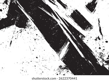  Textura de superposición afligida. Fondo de Grunge. Abstractas efecto texturizado. Ilustración vectorial. Vector de textura blanco y negro.