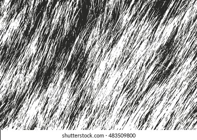 Distressed overlay texture of natural fur, grunge vector background. abstract halftone vector illustration