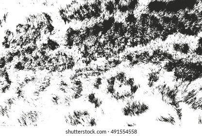 Distressed overlay texture of natural fur, grunge vector background. abstract halftone vector illustration