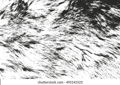 Distressed overlay texture of natural fur, grunge vector background. abstract halftone vector illustration