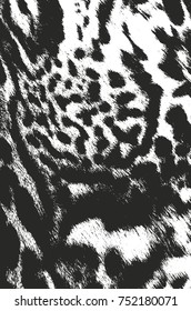 Distressed overlay texture of natural fur, grunge vector background. abstract halftone vector illustration