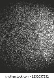 Distressed overlay texture of natural leather, grunge vector background. abstract halftone vector illustration