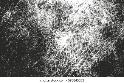 Distressed overlay texture of natural leather, grunge vector background. abstract halftone vector illustration