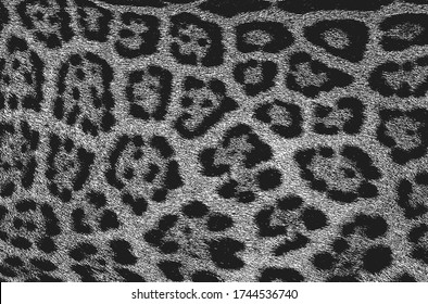 Distressed overlay texture of natural leopard fur, grunge vector background. abstract halftone vector illustration