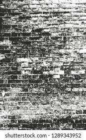 Distressed overlay texture of old brick wall, grunge background. abstract halftone vector illustration.