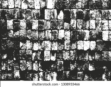 Distressed overlay texture of old brick wall, grunge background. abstract halftone vector illustration.