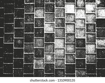 Distressed overlay texture of old brick wall, grunge background. abstract halftone vector illustration.
