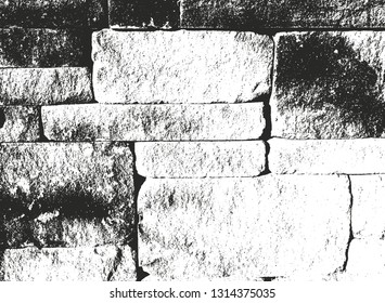 Distressed overlay texture of old brick wall, grunge background. abstract halftone vector illustration.