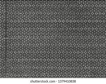 Distressed overlay texture of old brick wall, grunge background. abstract halftone vector illustration.