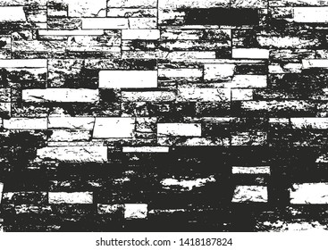 Distressed overlay texture of old brick wall, grunge background. abstract halftone vector illustration.