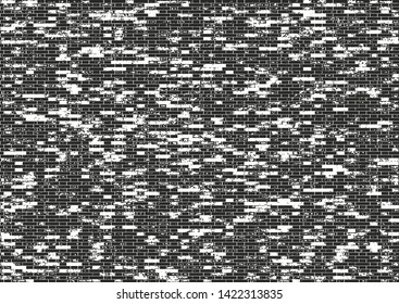 Distressed overlay texture of old brick wall, grunge background. abstract halftone vector illustration.