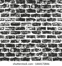 Distressed overlay texture of old brick wall, grunge background. abstract halftone vector illustration.