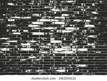 Distressed overlay texture of old brick wall, grunge background. abstract halftone vector illustration.