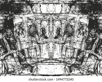Distressed overlay texture of old brick wall, grunge background. abstract halftone vector illustration.