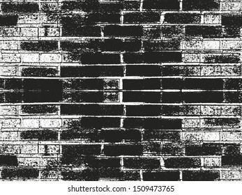 Distressed overlay texture of old brick wall, grunge background. abstract halftone vector illustration.