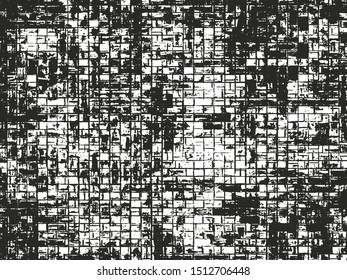 Distressed overlay texture of old brick wall, grunge background. abstract halftone vector illustration.