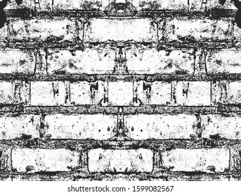 Distressed overlay texture of old brick wall, grunge background. abstract halftone vector illustration.