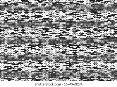 Textura superpuesta angustiada de la antigua pared de ladrillo, fondo de fondo. ilustración vectorial abstracta.