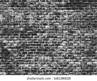 Distressed overlay texture of old brick wall, grunge background. abstract vector illustration.
