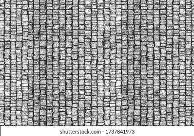 Distressed overlay texture of old brick wall, grunge background. abstract vector illustration.