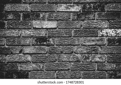 Distressed overlay texture of old brick wall, grunge background. abstract vector illustration.