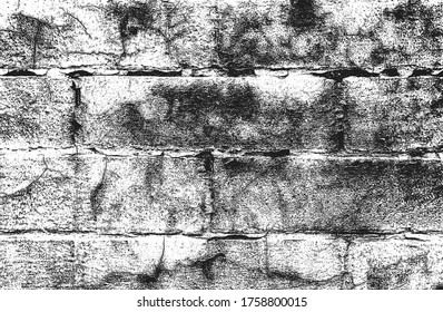 Distressed overlay texture of old brick wall, grunge background. abstract vector illustration.