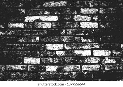 Distressed overlay texture of old brick wall, grunge background. abstract vector illustration.