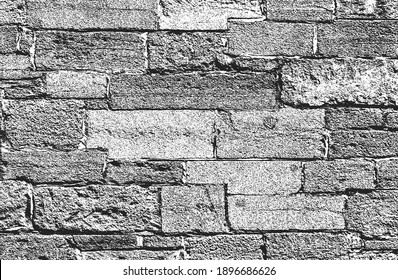 Textura superpuesta angustiada de la antigua pared de ladrillo, fondo de fondo. ilustración vectorial abstracta.