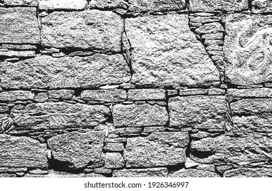 Distressed overlay texture of old brick wall, grunge background. abstract vector illustration.