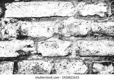 Textura superpuesta angustiada de la antigua pared de ladrillo, fondo de fondo. ilustración vectorial abstracta.
