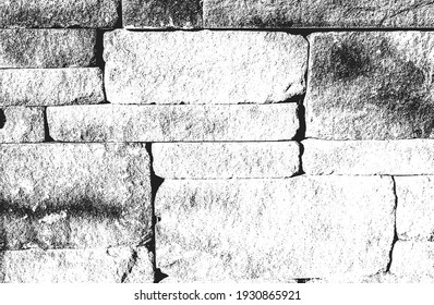 Unterdrückte Overlay-Struktur aus alter Ziegelwand, brüchiger Hintergrund. abstrakte Vektorgrafik.