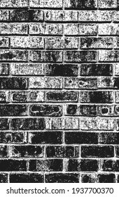 Distressed overlay texture of old brick wall, grunge background. abstract vector illustration.